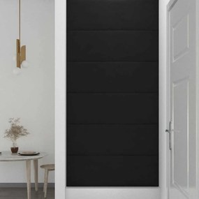vidaXL Πάνελ Τοίχου 12 τεμ. Μαύρο 90 x 30 εκ. 3,24 μ² Βελούδινα