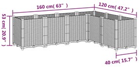 ΖΑΡΝΤΙΝΙΕΡΑ ΚΗΠΟΥ ΛΕΥΚΗ 160X120X53 ΕΚ. ΠΟΛΥΠΡΟΠΥΛΕΝΙΟ 367864