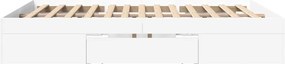 vidaXL Πλαίσιο Κρεβατιού Λευκό 160x200 εκ. Επεξεργασμένο Ξύλο