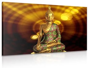 Εικόνα του αγάλματος του Βούδα με αφηρημένο φόντο - 90x60