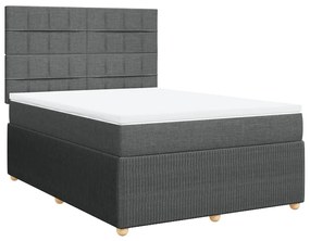 ΚΡΕΒΑΤΙ BOXSPRING ΜΕ ΣΤΡΩΜΑ ΣΚΟΥΡΟ ΓΚΡΙ 140X200 ΕΚ ΥΦΑΣΜΑΤΙΝΟ 3292080