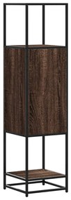Highboard καφέ δρυς Κατασκευασμένο ξύλο και μέταλλο - καφέ δρυς