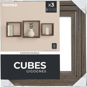 Ράφια Τοίχου (Σετ 3τμχ) L-C Walnut 6RAN789NY