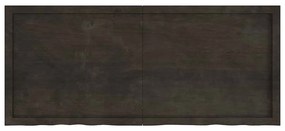 vidaXL Πάγκος Μπάνιου Σκούρο Καφέ 140x60x(2-6) εκ. Επεξεργ. Μασίφ Ξύλο
