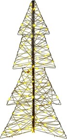 vidaXL Χριστουγεννιάτικο Δέντρο 160 LED Θερμό λευκό 150 cm Ρατάν