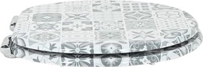 vidaXL Μαλακή κλειστή λεκάνη 2 pcs Μπλε και Λευκό Πορσελάνη