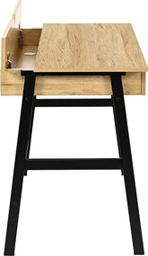 Γραφείο Με 2 Συρτάρια & Ντουλάπι (110x55x75) Spitishop Vivo Natural/Black