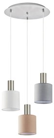 Φωτιστικό Οροφής Τρίφωτο Homelighting 77-8930 Flex Nickel