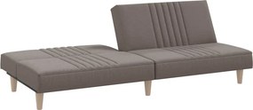 vidaXL Καναπές Κρεβάτι Taupe Υφασμάτινος
