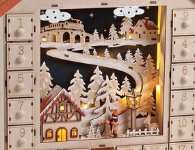 Χριστουγεννιάτικο Ημερολόγιο με LED - 38x9x48.5cm