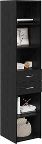 vidaXL Highboard Μαύρη Οξυά 40 x 42,5 x 185 εκ. Επεξεργασμένο ξύλο
