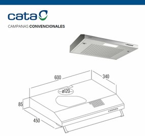 Απορροφητήρας Kουζίνας Cata LFK6001X