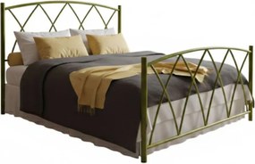 Κρεβάτι Ερμής-90x190-Χρυσό-Με ποδαρικό