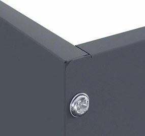 vidaXL Περίγραμμα γκαζόν Ανθρακί 60 x 60 x 13 εκ Ατσάλι