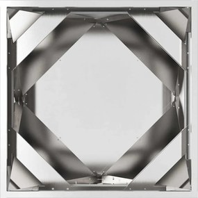 vidaXL Γλάστρα Ασημί 50 x 50 x 50 cm Επικαλυμμένος Χάλυβας