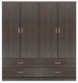 ΣΕΤ 2 ΤΜΧ ΝΤΟΥΛΑΠΑ 4ΦΥΛΛΗ ΜΕ 4 ΣΥΡΤΑΡΙΑ ZEBRANO 160X42X181 HM11349.01 - HM.338.01 x2