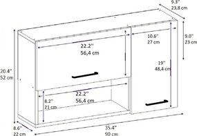 Ντουλάπι Λευκό ATRAPES 90x24.8x52