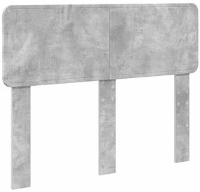 vidaXL Κεφαλάρι με κεφαλάρι Σκυρόδεμα Γκρι 135 cm Επεξεργασμένο ξύλο