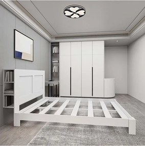 Stewehome Chapter Μοντέρνο Κρεβάτι MDF Μονό και Διπλό -Λευκό 120x200 cm