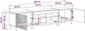 vidaXL 3 Τεμάχια LED Τηλεοπτική Ντουλάπα Sonoma Δρυς