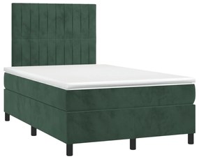 ΚΡΕΒΑΤΙ BOXSPRING ΜΕ ΣΤΡΩΜΑ ΣΚΟΥΡΟ ΠΡΑΣΙΝΟ 120X190ΕΚ. ΒΕΛΟΥΔΙΝΟ 3270010