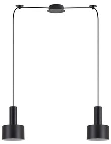 SE21-BL-4-BL2-MS1 ADEPT TUBE Black Pendant Black Metal Shade+ HOMELIGHTING 77-8543