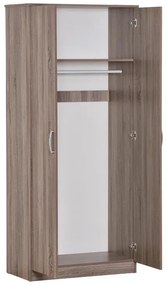 Ντουλάπα ρούχων δίφυλλη Zelia σε sonoma-oak απόχρωση 79x42x180εκ 79x42x180 εκ.