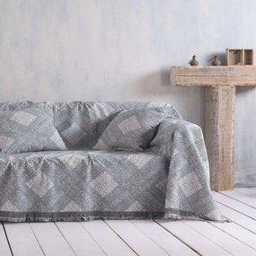 Ριχτάρι Bradon 01 Grey Ρυθμός Τριθέσιο 180x280cm 100% Βαμβάκι