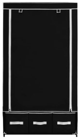 vidaXL 282457  Wardrobe Black 87x49x159 cm Fabric