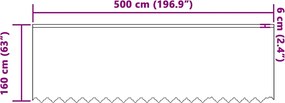 vidaXL Κουρτίνα Δαντέλας με κουρτίνες Λευκό 160 x 500 cm Πολυεστέρας