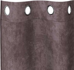 vidaXL Βελούδινες Κουρτίνες 2 pcs Καφέ 140 x 140 cm Βελούδο