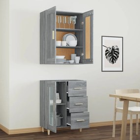 vidaXL Ντουλάπι Γκρι Sonoma από Επεξεργασμένο Ξύλο