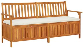 vidaXL Πάγκος Αποθήκευσης 170 εκ. από Μασίφ Ξύλο Ακακίας Με Μαξιλάρι