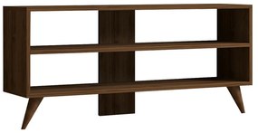 Έπιπλο τηλεόρασης Prestige pakoworld σε καρυδί απόχρωση 120x29,6x50εκ