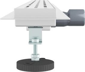 vidaXL Εκροή ντους με σχέδιο γραμμής Ασημί 90 cm Ανοξείδωτο Ατσάλι 304
