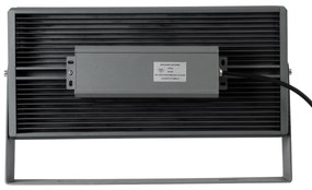 GloboStar FLOOD-ZANA 90558 Προβολέας Wall Washer για Φωτισμό Κτιρίων LED 100W 9000lm 30° DC 24V Αδιάβροχο IP65 Μ45.5 x Π28 x Υ10cm Θερμό Λευκό 2700K - Γκρι Ανθρακί - 3 Years Warranty - 90558