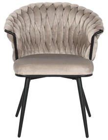 Καρέκλα DKD Home Decor Μαύρο Μπεζ 60 x 66 x 84 cm 66 x 60 x 84 cm