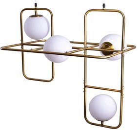 Φωτιστικό Οροφής Athen 77-3530 64x100x120cm 4xE27 60W Gold-White Homelighting