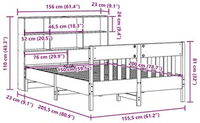 ΣΚΕΛΕΤΟΣ ΚΡΕΒ. ΧΩΡΙΣ ΣΤΡΩΜΑ ΛΕΥΚΟ 150X200 ΕΚ ΜΑΣΙΦ ΠΕΥΚΟ 3323219