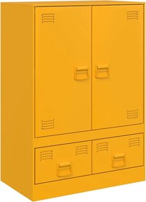 vidaXL Ραφιέρα Μουσταρδί 67x39x95 εκ. από Ατσάλι