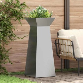 vidaXL Κήπος Στήλες Γλάστρες 2 τμχ με Κουπάκι 40x40x100 εκ, Ανοξείδωτος Χάλυβας.