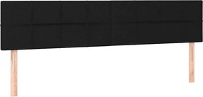 vidaXL Κρεβάτι Boxspring με Στρώμα &amp; LED Μαύρο 180x200 εκ. Υφασμάτινο