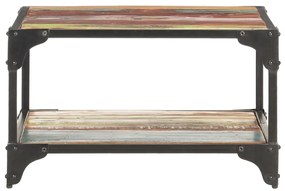 Τραπεζάκι Σαλονιού 60 x 60 x 35 εκ. από Μασίφ Ανακυκλωμένο Ξύλο - Πολύχρωμο