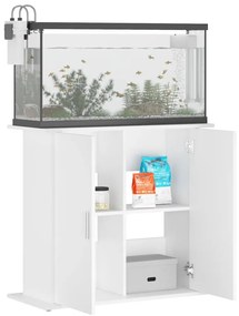 vidaXL Βάση Ενυδρείου Λευκή 81 x 36 x 73 εκ. από Επεξεργασμένο Ξύλο