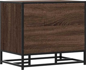 vidaXL Παγκάκι παπουτσιών καφέ δρυς 60x40x53,5 cm