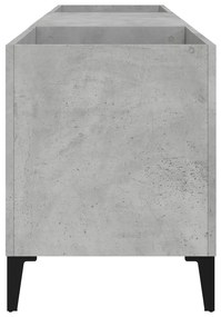 vidaXL Δισκοθήκη Γκρι Σκυροδέματος 121x38x48 εκ. Επεξεργασμένο Ξύλο