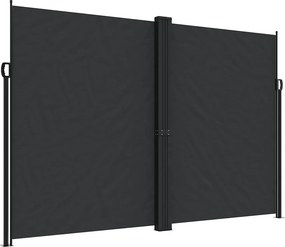 vidaXL Σκίαστρο Πλαϊνό Συρόμενο Μαύρο 220 x 1200 εκ.