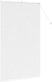 vidaXL Βενετσιάνικες Ρόδες Λευκό 175 x 105 εκ Αλουμίνιο