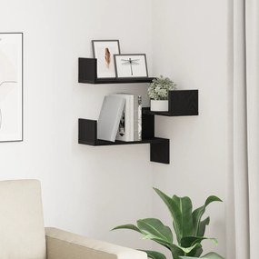 vidaXL Ράφι Γωνίας Μαύρο Δρυς 40x40x49,5 εκ. Ξύλο επεξεργασμένο