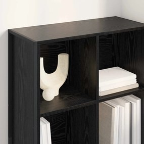 vidaXL Βιβλιοθήκη Μαύρη Οξυά 68 x 30 x 108 cm Επεξεργασμένο Ξύλο